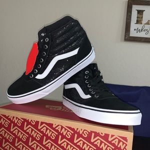✨Vans Ward Hi Black Glitter Shoes✨
